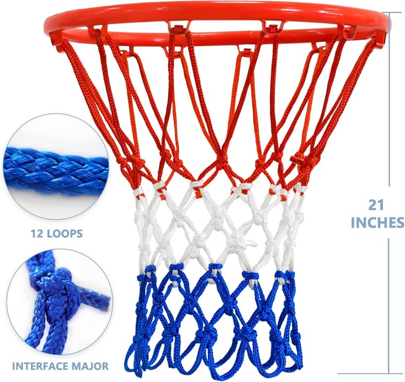 Mr Warm Basketball Net Outdoor, 2025 Upgrade All Weather Anti Whip Basketball Net Replacement -12 Loops - Image 3